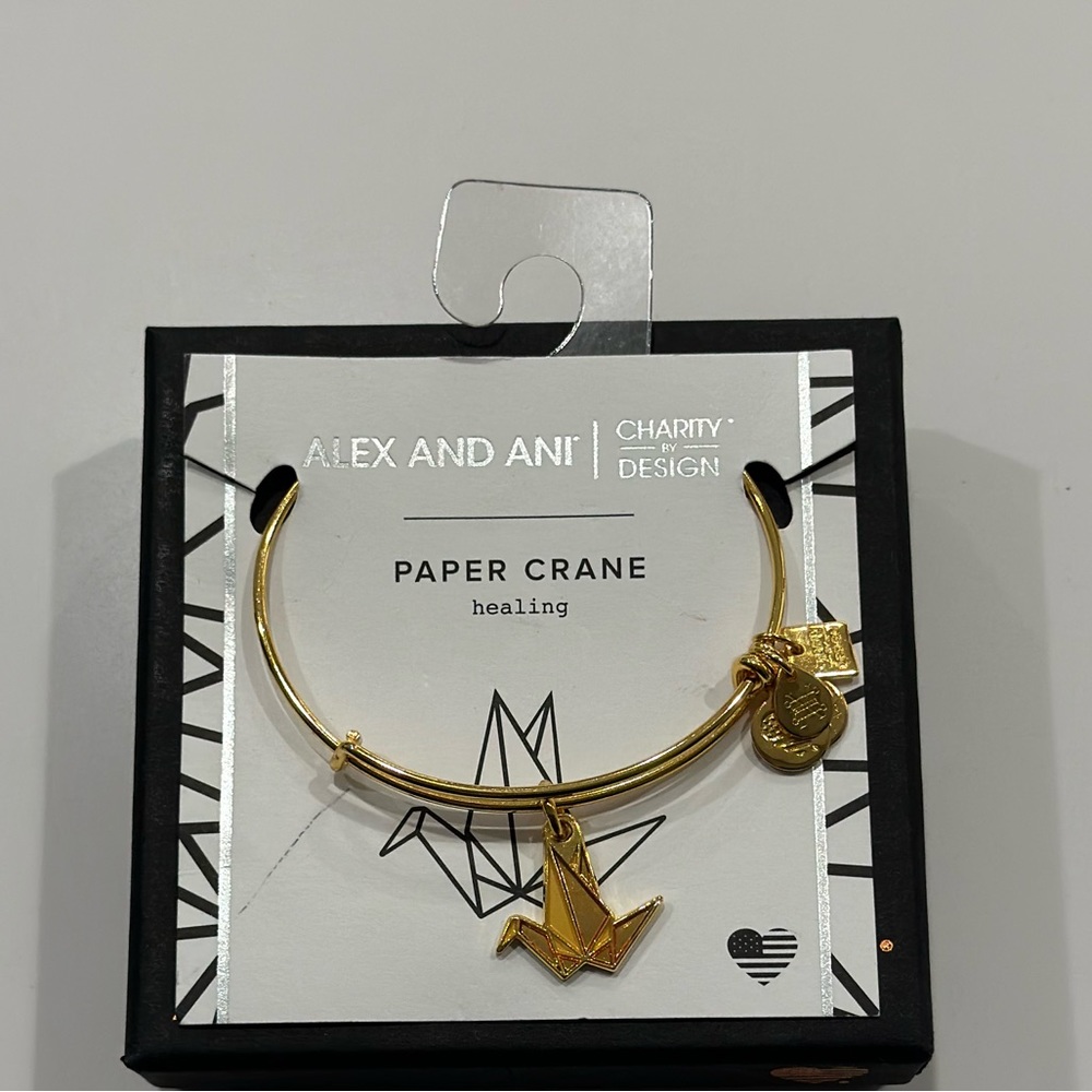 NWT | Alex And Ani Paper Crane Charm Bangle | O/S